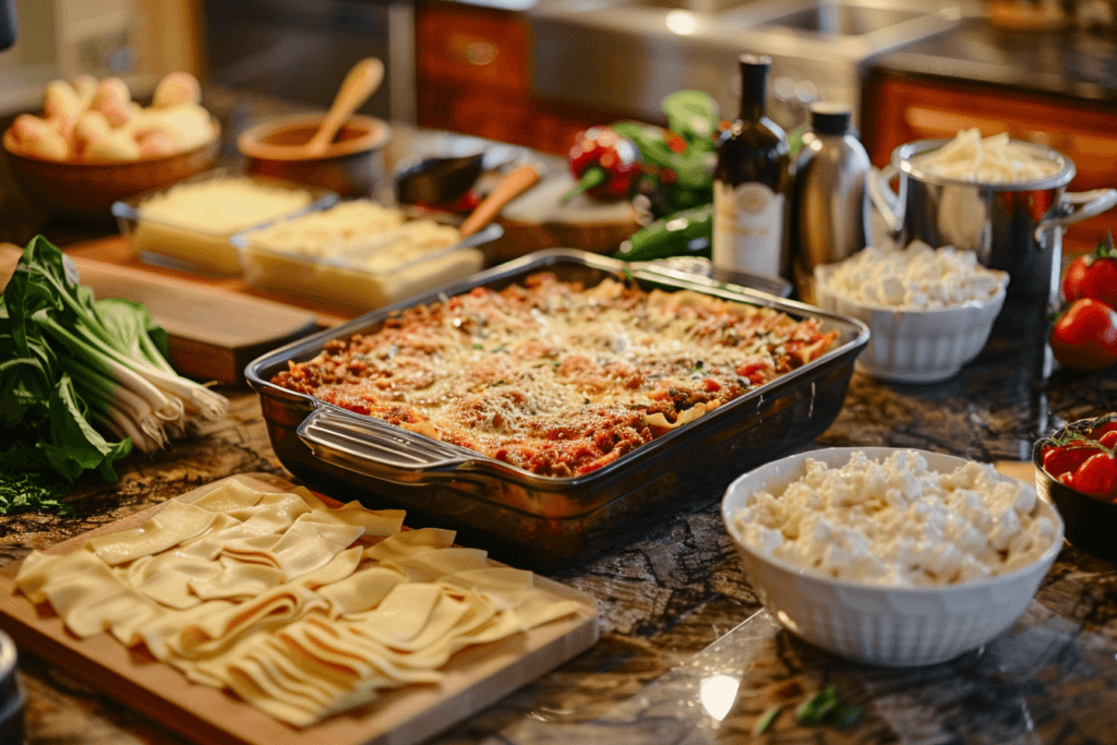 do you need to boil Barilla lasagnac cutting boards, Italian herbs like basil and oregano, and warm, inviting lighting that enhances the vibrant colors of the ingredients.