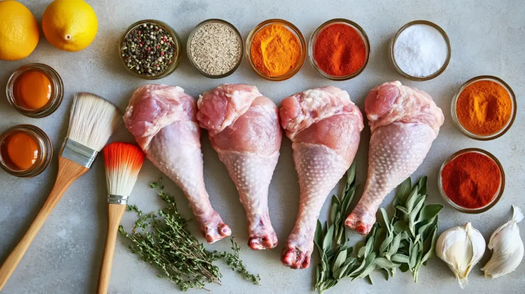 ingredients for the Ultimate Turkey Leg Recipe