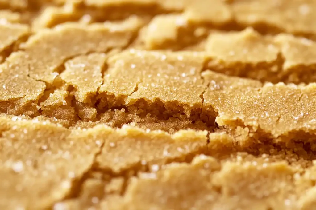 Close-up image of crumbled peanut brittle.